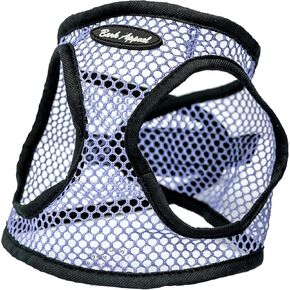 Bark Appeal Black Netted Step-in Dog Harness for Small-Medium Pets – Updated Sizing, Remeasuring is Essential – Soft Netted Mesh– Anti-Choke with Adjustable Strap & Heavy Duty Clip – L