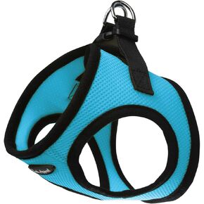 Bark Appeal Blue Step-in Dog Harness for Small-Medium Pets – Updated Sizing, Re-Measuring is Essential – Soft Vest Harness – Anti-Choke with Adjustable Strap & Heavy Duty Clip – L
