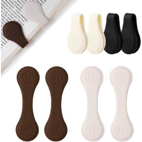 5 Pack Silicone Magnetic Bookmarks for Bookmarks Handmade Page Markers Double-Sided Magnetic Book Marker Clip for Women Students Teachers Book Lovers Reading Supplies (5 Colors (5 Pack)) in Kuwait
