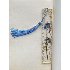 1x5.5 inch Handmade Bookmark Resin Floral with Dried Flowers