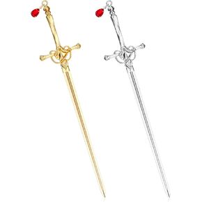 2Pcs Sword Katana Bookmarks Metal Bookmark Vintage Silver Metal Pendant Bookmarks Unique Book Lovers Presents for Birthday Presents Teacher Gifts Thanks Gift