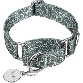طوق Martingale ذوي الياقات البيضاء No Pet Pet Cold Dick Duty Duty Collars Martingale Roldary ناعم مع نمط هندسي فريد للكلاب المتوسطة والكبيرة (كبيرة ، الفيروز) in Kuwait