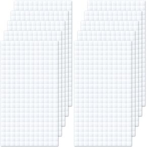 Joez Wonderful 6 Sheets Foam Adhesive Squares, 990pcs Total Double Sided Self Adhesive Dots, Precut Squares Strips Foam Tape for DIY Arts & Crafts, 2 Sizes (0.47in/12mm, 0.24in/6mm)
