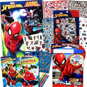 Spiderman Coloring and Activity Books Bundle with Imagine Ink Coloring Book, Stickers, and More