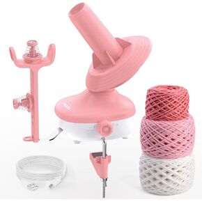Caydo Yarn Winder, Electric Yarn Ball Winder Mini, Automatic Yarn Cake Winder with Sufficient Tension, Compact 7oz Yarn Winder for Crocheting Stepless Speed Yarn Spinner, Ideal for Crochet Enthusiasts