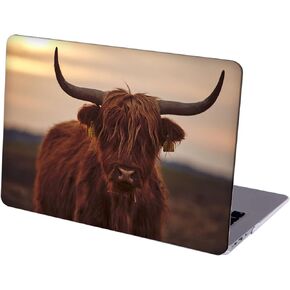 Compatible with MacBook Air 13 inch Retina Display with Touch ID, Hard Protective Shell with Keyboard Cover (M1 A2337 A2179 A1932, 2018 2019 2020 Release) - Highland Cow MC7149