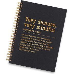 vizuzi Very Demure Very Mindful Spiral Notebooks, Coworker Sarcastic Humorous Appreciation Thank You Gifts for Boss Lady Coworker Colleague Worker Friend Spiral Notebooks ZXW34