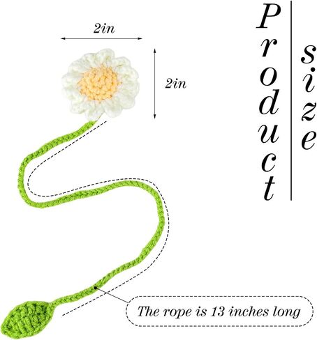 Crochet Bookmarks for Women Girls Kids Knitted Daisy Book Mark for Book Lovers Coworker Bookish Birthday Graduation Gift for Her Him Unique Page Bookmark for Readers Christmas Easter Gifts in Saudi Arabia