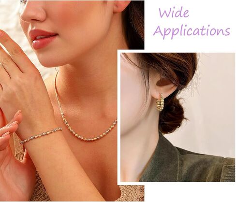 Craftdady 100pcs 18K Gold Corrugated Round Spacer Beads 4mm Tiny Brass Rondelle Ball Loose Beads for Jewelry Making Hole: 1mm in Saudi Arabia
