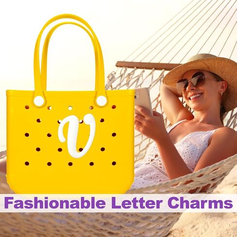 Joez Wonderful Letter Charms for Bogg Bag, Alphabet Lettering Charms, Accessories Inserts for Bogg Bag, Decorative Letter Accessories for Beach Bag Handbag Tote Decoration in Kuwait