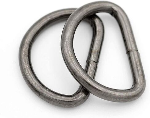 CRAFTMEMORE 100 Pack 1 Inch Metal D-Rings Non Welded Dee Ring for Bag Belt Lanyard DIY Craft Accessories (Gold) in Kuwait