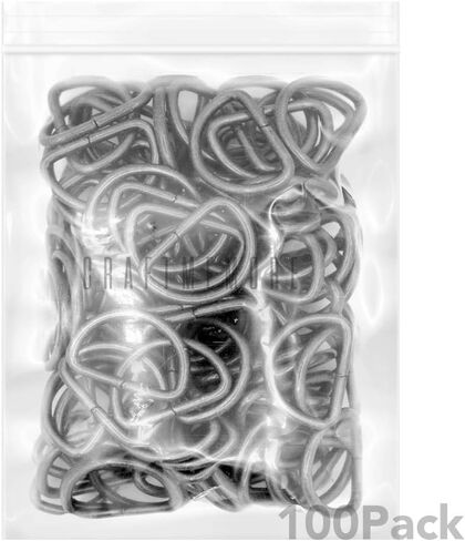 CRAFTMEMORE 100 Pack 1 Inch Metal D-Rings Non Welded Dee Ring for Bag Belt Lanyard DIY Craft Accessories (Gold) in Kuwait