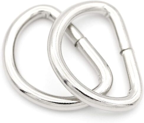 CRAFTMEMORE 100 Pack 1 Inch Metal D-Rings Non Welded Dee Ring for Bag Belt Lanyard DIY Craft Accessories (Gold) in Kuwait