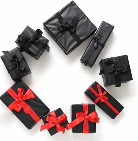 1PC 50 Yards Black Satin Ribbon 1/2 Solid Color Fabric Ribbon Christmas Gift Wrapping Invitation Cards Flower Bows Sewing Party and Wedding Decorations in Saudi Arabia