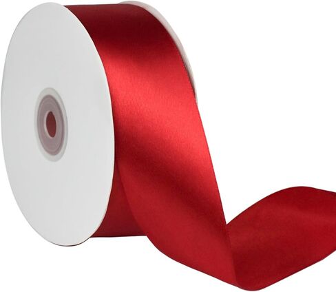 1PC 50 Yards Black Satin Ribbon 1/2 Solid Color Fabric Ribbon Christmas Gift Wrapping Invitation Cards Flower Bows Sewing Party and Wedding Decorations in Kuwait