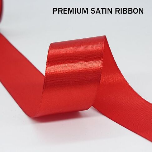 1PC 50 Yards Black Satin Ribbon 1/2 Solid Color Fabric Ribbon Christmas Gift Wrapping Invitation Cards Flower Bows Sewing Party and Wedding Decorations in Kuwait