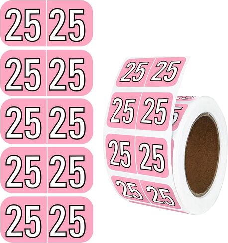 500 Pcs 2025 Year Stickers, Waterproof File Folder Labels, Self-Adhesive Rectangle Tabs for End Folders and Envelopes, Number Tabs, Office and Home Supplies (Green) in Kuwait