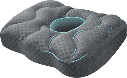 Seat Cushions for Office Chairs, Donut Chair for Postpartum Pregnancy & Hemorrhoids, Tailbone Pain Relief, High Rebound Sponge Seat Cushions for Office & Home Chairs, Black in Saudi Arabia