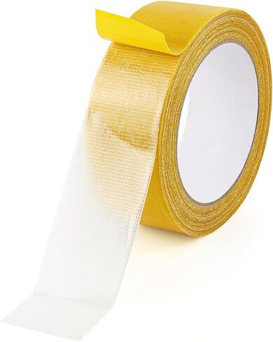 1 Pack Double Sided Fabric Tape Heavy Duty Gauze Tape Fabric Tape High Stickness Mounting Tape for Carpets, Pictures, Posters, Frames (2CM/0.78Inch x 20M/66FT) in Kuwait
