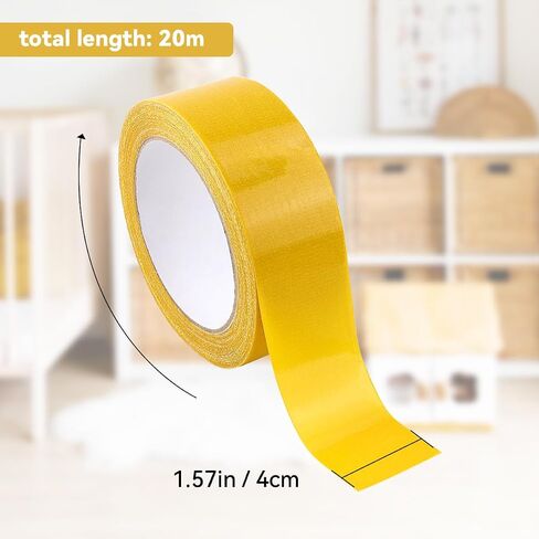 1 Pack Double Sided Fabric Tape Heavy Duty Gauze Tape Fabric Tape High Stickness Mounting Tape for Carpets, Pictures, Posters, Frames (2CM/0.78Inch x 20M/66FT) in Kuwait
