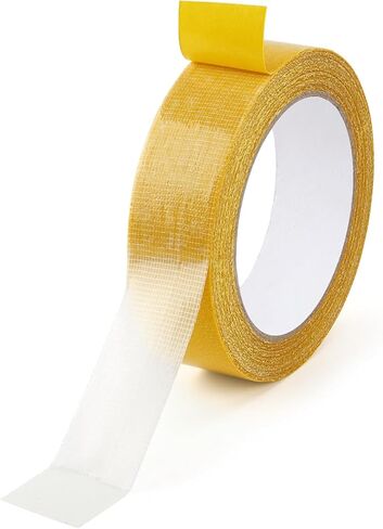 1 Pack Double Sided Fabric Tape Heavy Duty Gauze Tape Fabric Tape High Stickness Mounting Tape for Carpets, Pictures, Posters, Frames (2CM/0.78Inch x 20M/66FT) in Kuwait