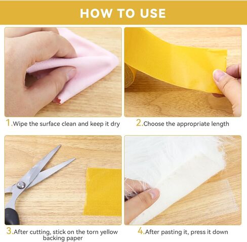 1 Pack Double Sided Fabric Tape Heavy Duty Gauze Tape Fabric Tape High Stickness Mounting Tape for Carpets, Pictures, Posters, Frames (2CM/0.78Inch x 20M/66FT) in Kuwait