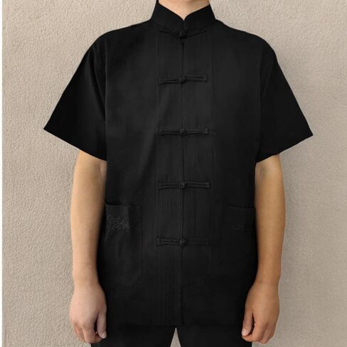 ZooBoo China Clothes Tang Shirt - Martial Arts Kung Fu Short Sleeve Shirt in Saudi Arabia