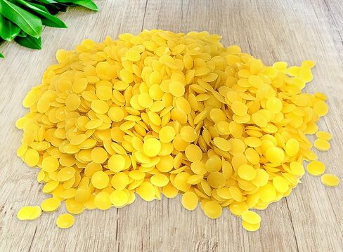 Hyoola Yellow Beeswax Pellets - 100% Natural - Premium Cosmetic Grade - Pure Beeswax Pellets - 1 Pound - Triple Filtered Easy Melt Bees Wax Pastilles in Saudi Arabia