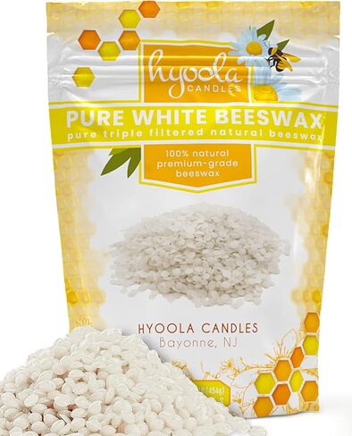 Hyoola Yellow Beeswax Pellets - 100% Natural - Premium Cosmetic Grade - Pure Beeswax Pellets - 1 Pound - Triple Filtered Easy Melt Bees Wax Pastilles in Saudi Arabia