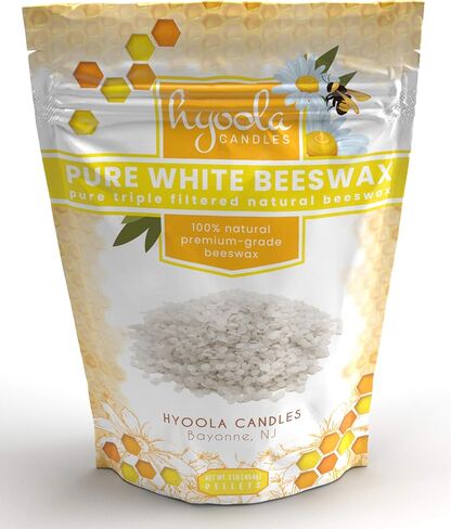 Hyoola Yellow Beeswax Pellets - 100% Natural - Premium Cosmetic Grade - Pure Beeswax Pellets - 1 Pound - Triple Filtered Easy Melt Bees Wax Pastilles in Saudi Arabia