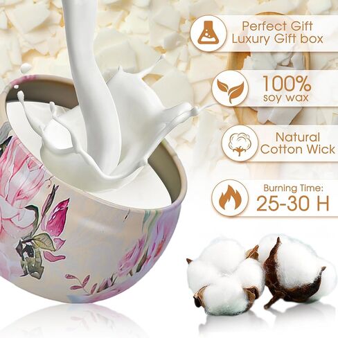 12-Pack Dried Flower Scented Candles Gift Set, Soy Wax, Aromatherapy Candles for Home Décor, Relaxation, and Unique Gifts – Ideal for Birthdays, Anniversaries, and Self-Care in Saudi Arabia