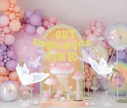 Pre-Strung Out Single Digits I'm 10 Banner - Gold Glitter 10th Birthday Party Decorations Supplies for Boys or Girls, Double Digits 10 Banner, Happy 10th Birthday Banner, Photo Booth Props in Kuwait