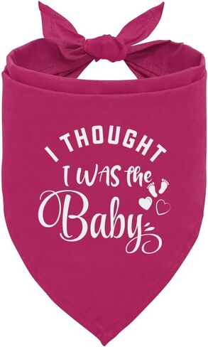 I Thought I was The Baby Dog Bandana, Dog Baby Announcement, Dog Scarf, Pink Dog Bandana, Dog Bandana for Small Medium Large Dogs, Dog Pregnancy Announcement (A59) in Kuwait