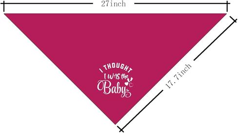 I Thought I was The Baby Dog Bandana, Dog Baby Announcement, Dog Scarf, Pink Dog Bandana, Dog Bandana for Small Medium Large Dogs, Dog Pregnancy Announcement (A59) in Kuwait
