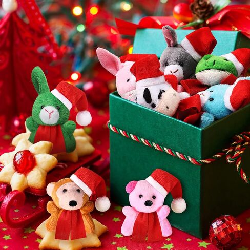 Skylety 50 PCS Mini Stupted Animals Bulk Safari Safari Jungle Small Plush Animals Toy Toy Toy Tiny Plush Keychain Decoration for Easter Party Form in Kuwait