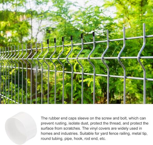 Screw Thread Protector Cover Rubber End Caps, [for Screw, Bolt] - 1 1/8"(29mm) ID/White/20pcs in Saudi Arabia