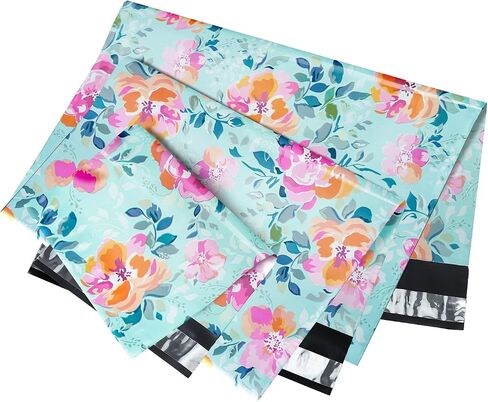 RUSPEPA Poly Mailers Shipping Bags Spring Flower Design 2.3 and 3 Mil Heavy Duty Self Seal Mailing Envelopes - 30 Pack - 6 x 9, 10 x 13, 12 x 14.5 Inches in Saudi Arabia