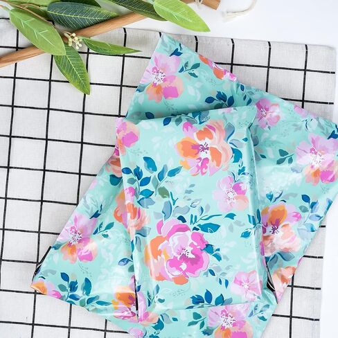 RUSPEPA Poly Mailers Shipping Bags Spring Flower Design 2.3 and 3 Mil Heavy Duty Self Seal Mailing Envelopes - 30 Pack - 6 x 9, 10 x 13, 12 x 14.5 Inches in Saudi Arabia