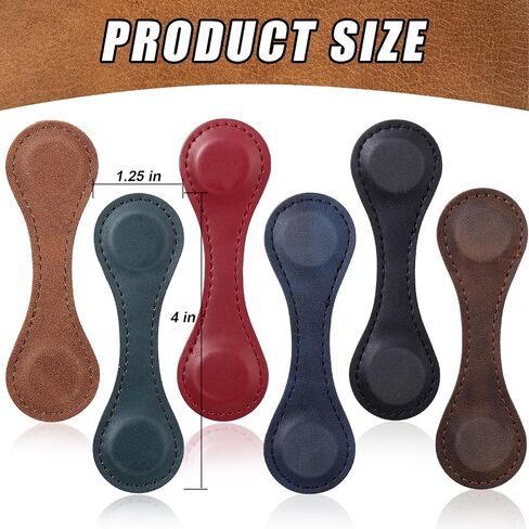 Palksky Magnetic Bookmarks, 3PCS Leather Bookmark Magnet Clip, Vintage Magnetic Leather Book Marks, Book Accessories for Reading Women Men Teachers Students, Book Lovers Gifts in Saudi Arabia