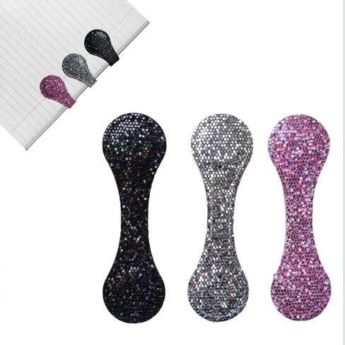 Sparkling Magnetic Bookmarks, Magnetic Leather Bookmark for Women,Suitable for Reading Enthusiasts Page Markers, Teachers, Schools, Offices, Housewares in Saudi Arabia