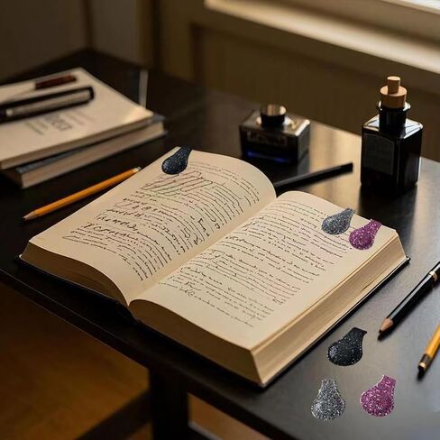 Sparkling Magnetic Bookmarks, Magnetic Leather Bookmark for Women,Suitable for Reading Enthusiasts Page Markers, Teachers, Schools, Offices, Housewares in Saudi Arabia