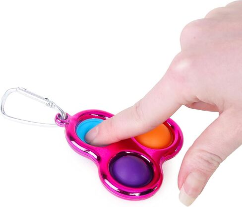 Toyland® Push Bubble Pop Bubble 'Pop It' Sensory Fidget Toy – Many Choices (Rainbow Round) in Saudi Arabia