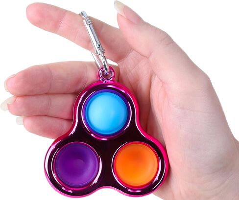 Toyland® Push Bubble Pop Bubble 'Pop It' Sensory Fidget Toy – Many Choices (Rainbow Round) in Saudi Arabia