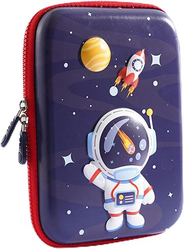 Pencil Case for Girls Boys, Kids Cute Pencil Case Pencil Pouch, 3D EVA Large Capacity Pen Holder, School Supplies for Kids Back to School Gifts (Navy Astronaut) in Kuwait