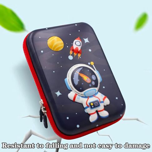 Pencil Case for Girls Boys, Kids Cute Pencil Case Pencil Pouch, 3D EVA Large Capacity Pen Holder, School Supplies for Kids Back to School Gifts (Navy Astronaut) in Kuwait