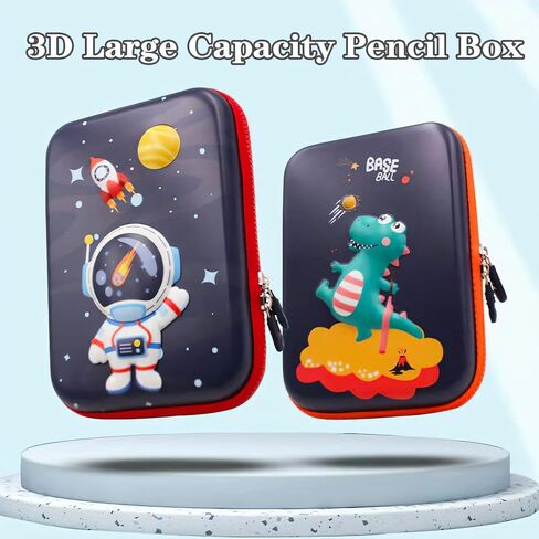 Pencil Case for Girls Boys, Kids Cute Pencil Case Pencil Pouch, 3D EVA Large Capacity Pen Holder, School Supplies for Kids Back to School Gifts (Navy Astronaut) in Kuwait