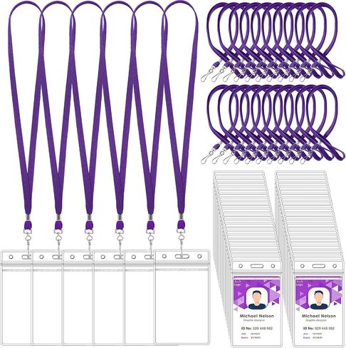 MARSPARK 100 SET NAME TAG Lanyards with ID ID ID ID NAME NAME BADGES LANYARDS CLIP CLIP CLABLAY ANDROALS CORMALTORS FOR BONDS KIDS Business School Supplies (Multicolor) in Kuwait