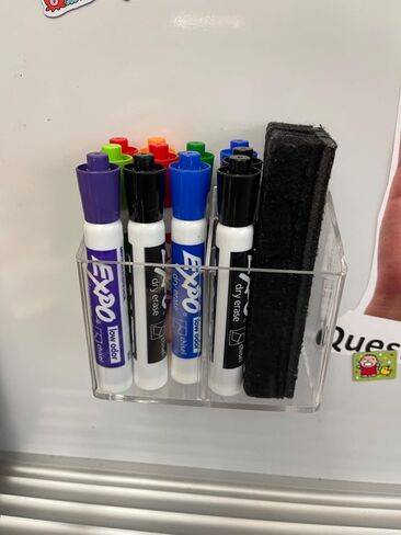 Black Metal Mesh Magnetic Office Supplies Pen Pencil and Marker Holder,Magnets Mesh Marker Holder Perfect for Whiteboard, Refrigerator and Locker Accessories in Saudi Arabia
