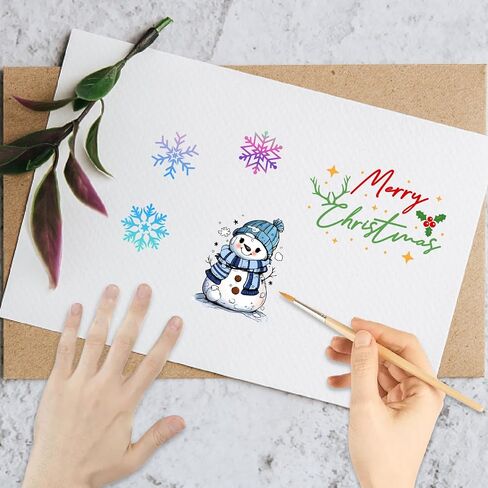 CRASPIRE Merry Christmas Clear Rubber Stamps Greeting Words Snowman Snowflake Holly Xmas Gift Reusable Vintage Transparent Silicone Seal Stamp for Holiday DIY Craft Scrapbooking Journaling Card Making in Saudi Arabia