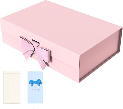 BEJETCA Gift Box with Lid for Presents with Ribbon for Presents with Magnetic Closure Rectangle Collapsible for Groomsman Proposal Box, Wedding, Christmas, Halloween, Birthday Gift Packging in Saudi Arabia